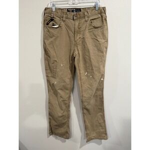 Ariat Rebar M4 Pants Men's 34/36 Brown Straight Leg Relaxed Fit Utility Pocket